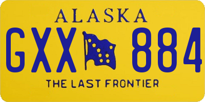 AK license plate GXX884