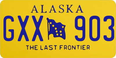 AK license plate GXX903