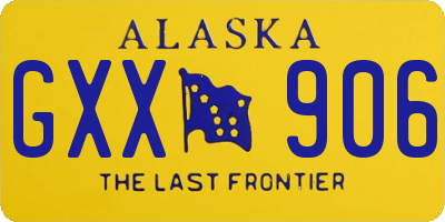 AK license plate GXX906