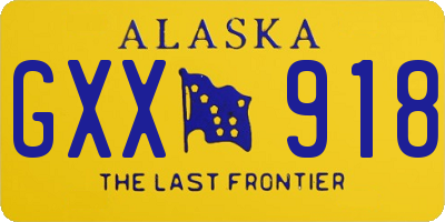 AK license plate GXX918