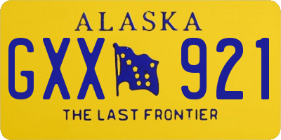 AK license plate GXX921