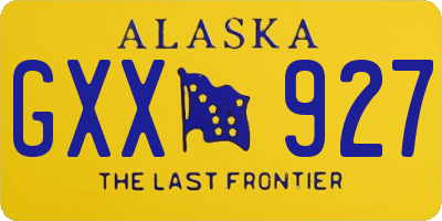 AK license plate GXX927