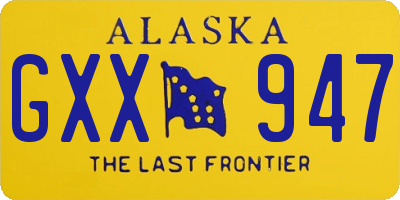AK license plate GXX947