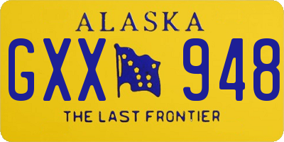AK license plate GXX948