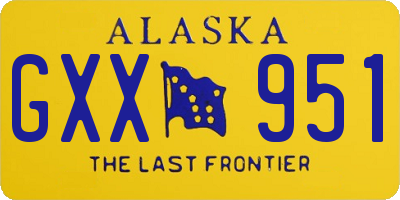 AK license plate GXX951