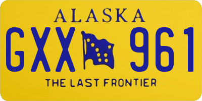 AK license plate GXX961