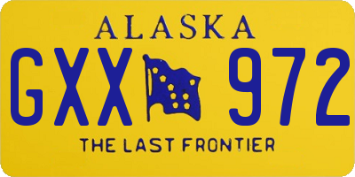 AK license plate GXX972