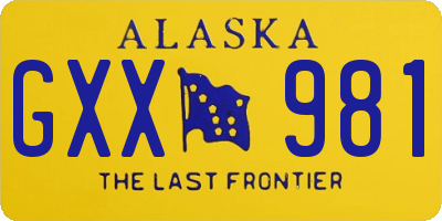 AK license plate GXX981