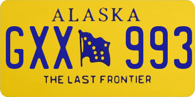 AK license plate GXX993