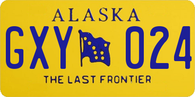 AK license plate GXY024