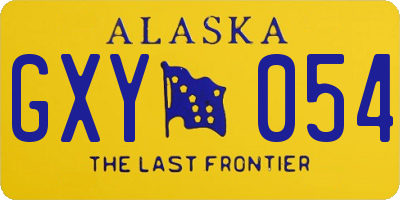 AK license plate GXY054