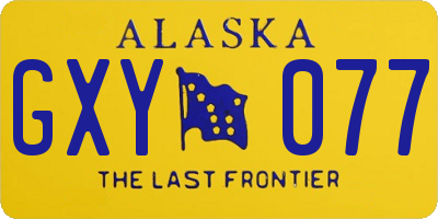 AK license plate GXY077