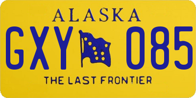 AK license plate GXY085