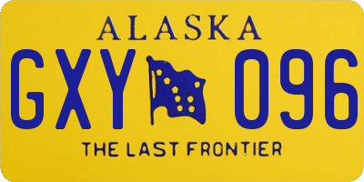 AK license plate GXY096