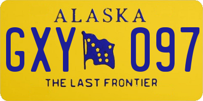 AK license plate GXY097