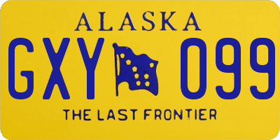 AK license plate GXY099