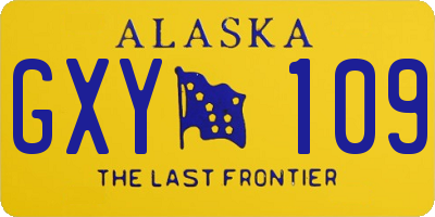 AK license plate GXY109