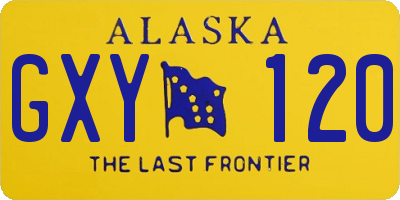 AK license plate GXY120