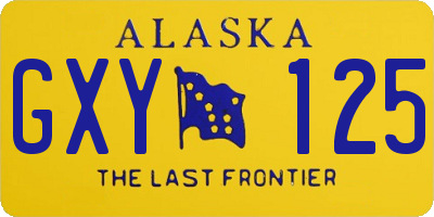 AK license plate GXY125