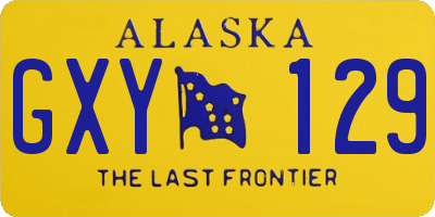 AK license plate GXY129