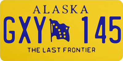 AK license plate GXY145