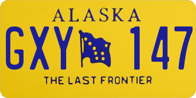 AK license plate GXY147