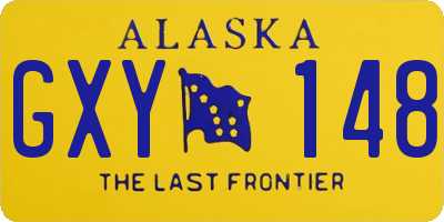 AK license plate GXY148