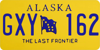 AK license plate GXY162