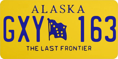 AK license plate GXY163