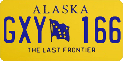 AK license plate GXY166