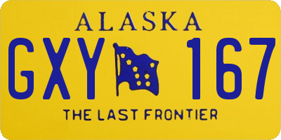 AK license plate GXY167