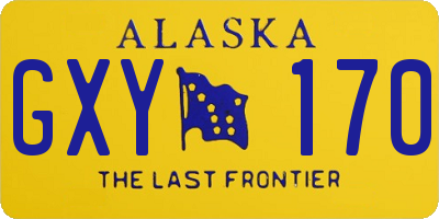 AK license plate GXY170