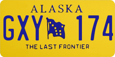 AK license plate GXY174