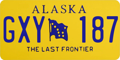 AK license plate GXY187
