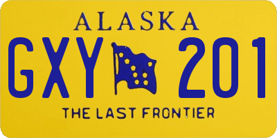 AK license plate GXY201