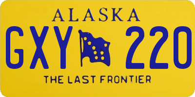 AK license plate GXY220