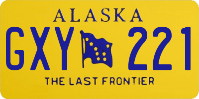 AK license plate GXY221