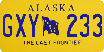 AK license plate GXY233