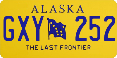 AK license plate GXY252