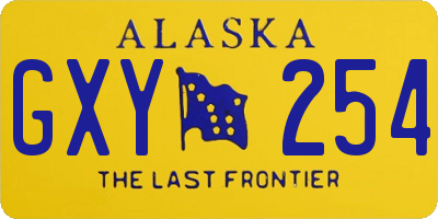 AK license plate GXY254