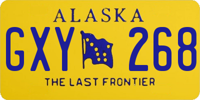 AK license plate GXY268
