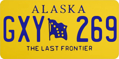 AK license plate GXY269