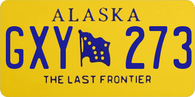 AK license plate GXY273