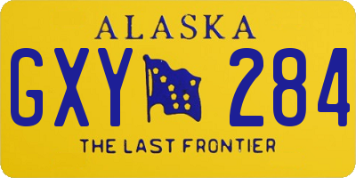 AK license plate GXY284
