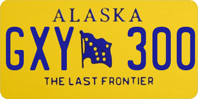 AK license plate GXY300