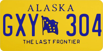 AK license plate GXY304