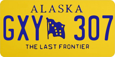AK license plate GXY307