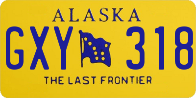 AK license plate GXY318