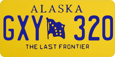 AK license plate GXY320