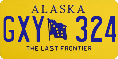 AK license plate GXY324